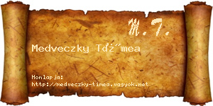 Medveczky Tímea névjegykártya