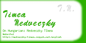 timea medveczky business card