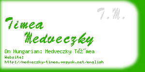 timea medveczky business card